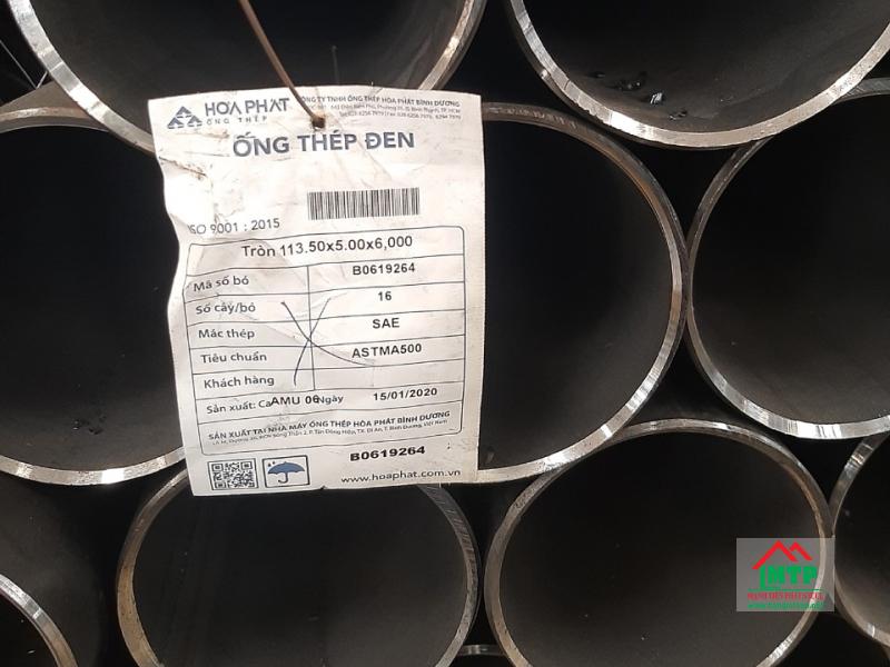 Quy cách sản phẩm thép ống phi 114 tại nhà máy thép Hòa Phát