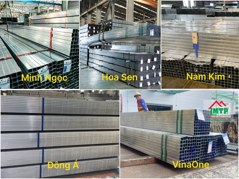 Một số thương hiệu thép hộp mạ kẽm được ưa chuộng