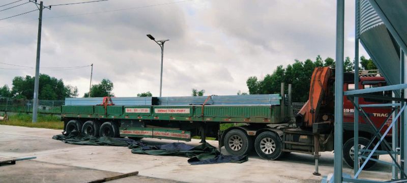 Cung cấp 500 cây thép hộp mạ kẽm VinaOne cho trang trại nuôi cá giống ở Lagi, Bình Thuận