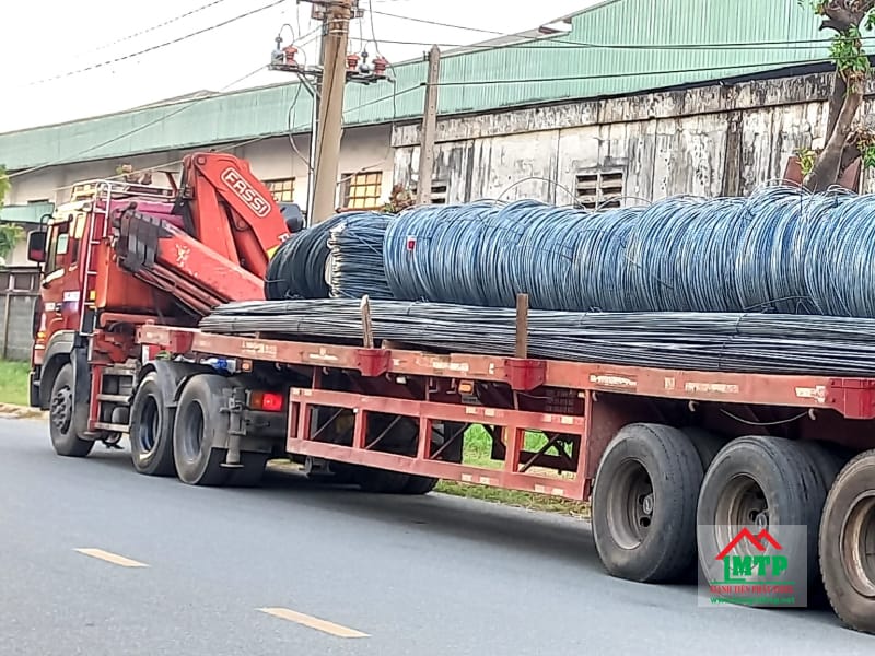 Cung cấp 10 tấn thép cuộn và 150 cây thép gân Pomina đến Khu đô thị PG An Đồng
