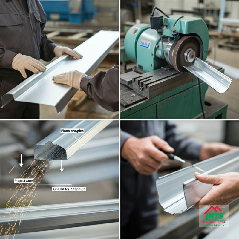 Quy trình sản xuất máng xối inox