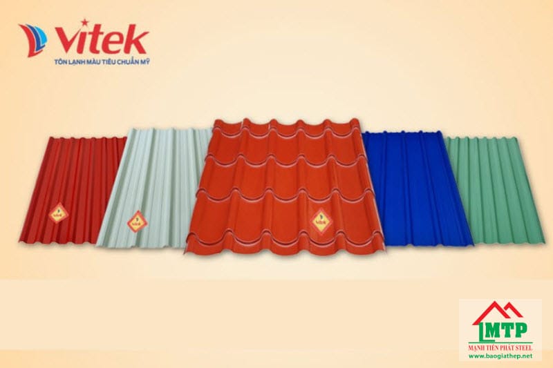 Tôn cán sóng Vitek với bảng màu đa dạng