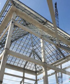 Sắt hộp 75x75 thi công hệ thống kèo mái công trình